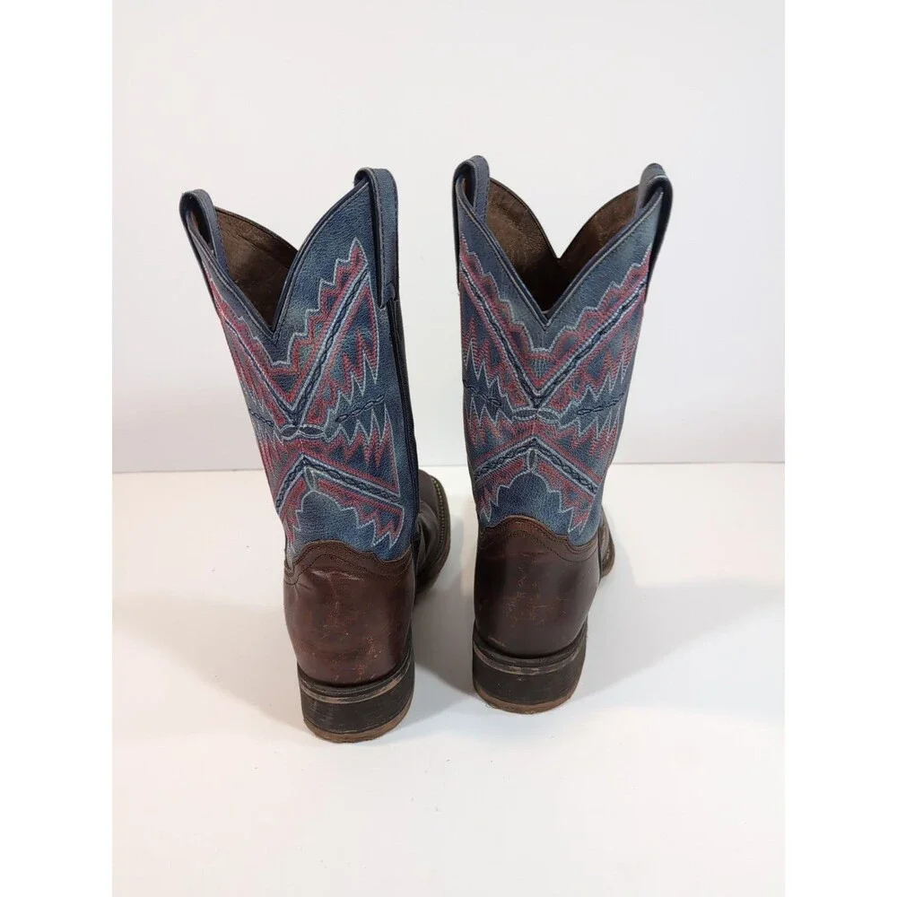 Nocona Women's Hero Nadia Blue Square Toe  Western Cowboy Boots Size 8.5 B - Picture 7 of 13